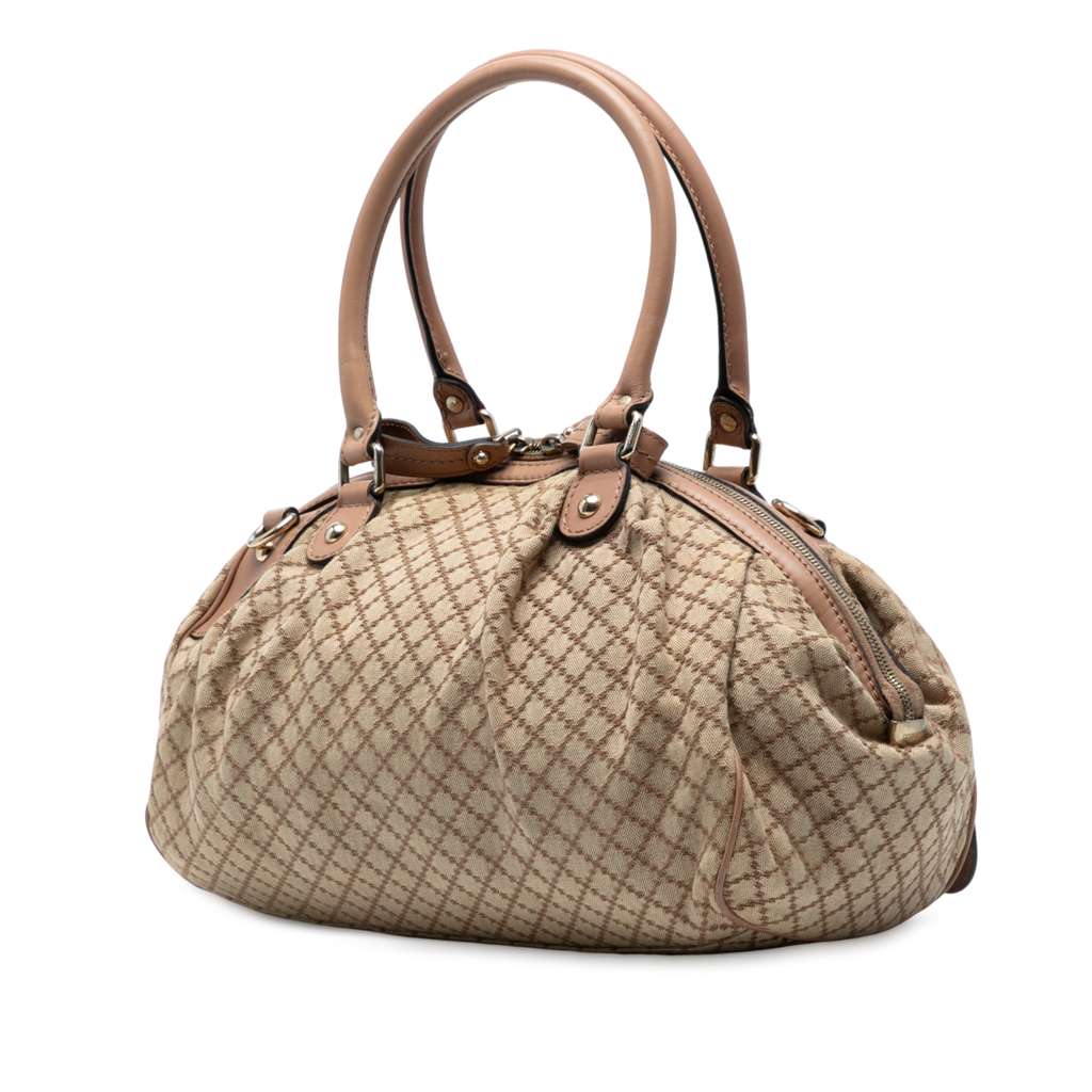 Gucci Diamante Canvas Sukey Satchel - Back view