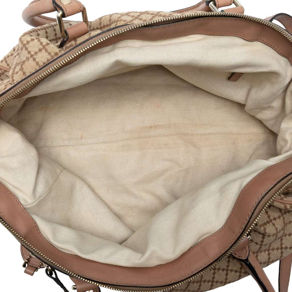 Gucci Diamante Canvas Sukey Satchel - 4