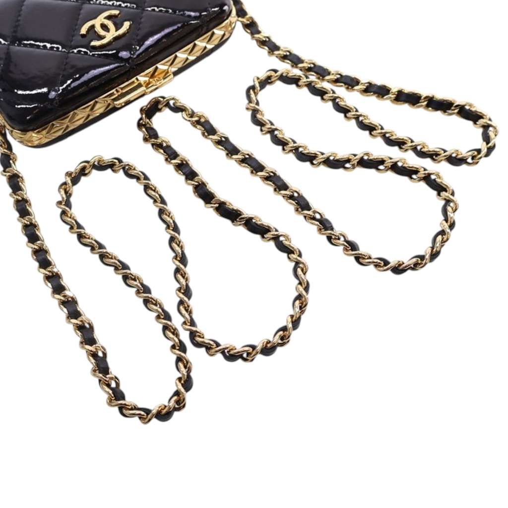 Chanel Small Glazed Goatskin Box With Chain - Image 13