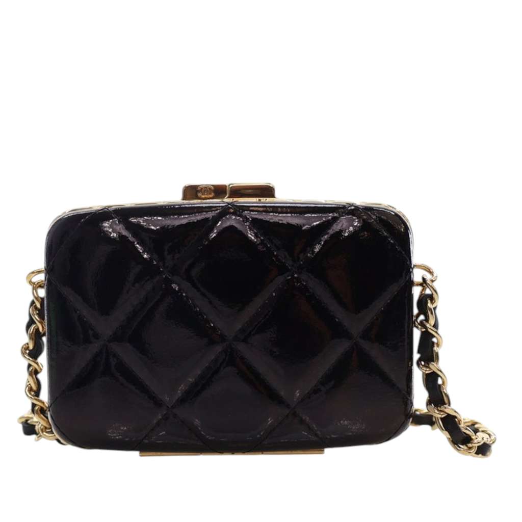 Chanel Small Glazed Goatskin Box With Chain - Image 6