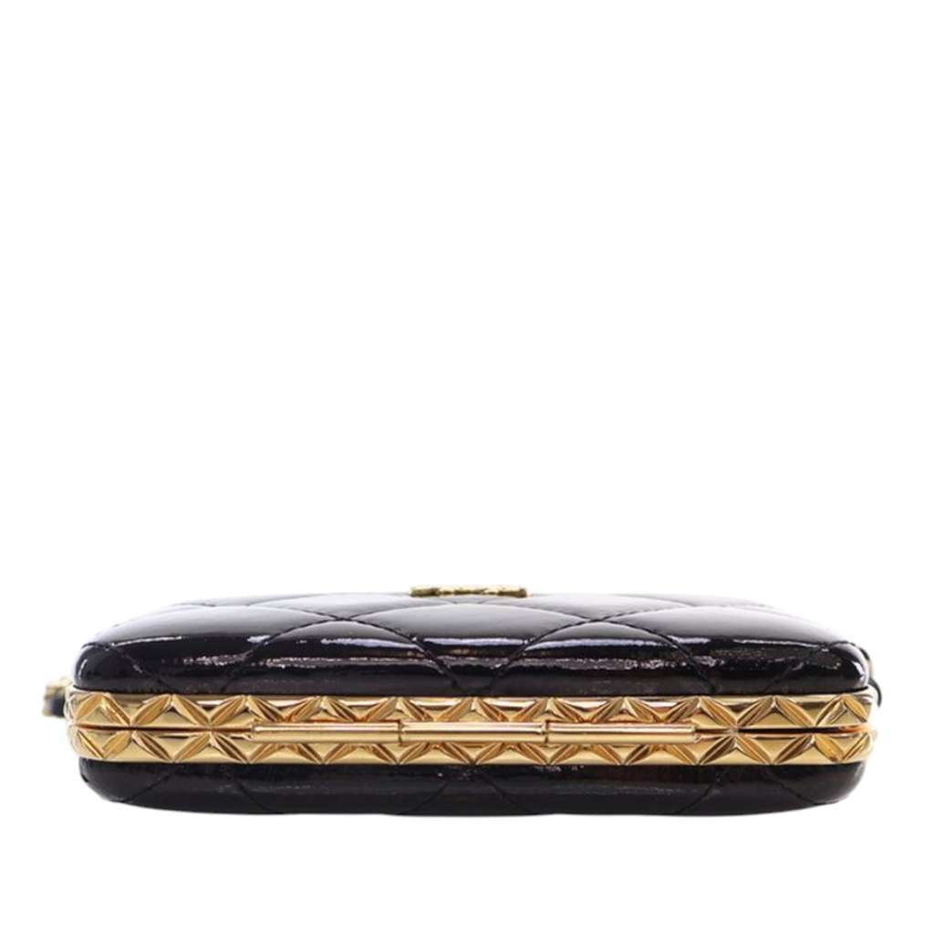 Chanel Small Glazed Goatskin Box With Chain - 4