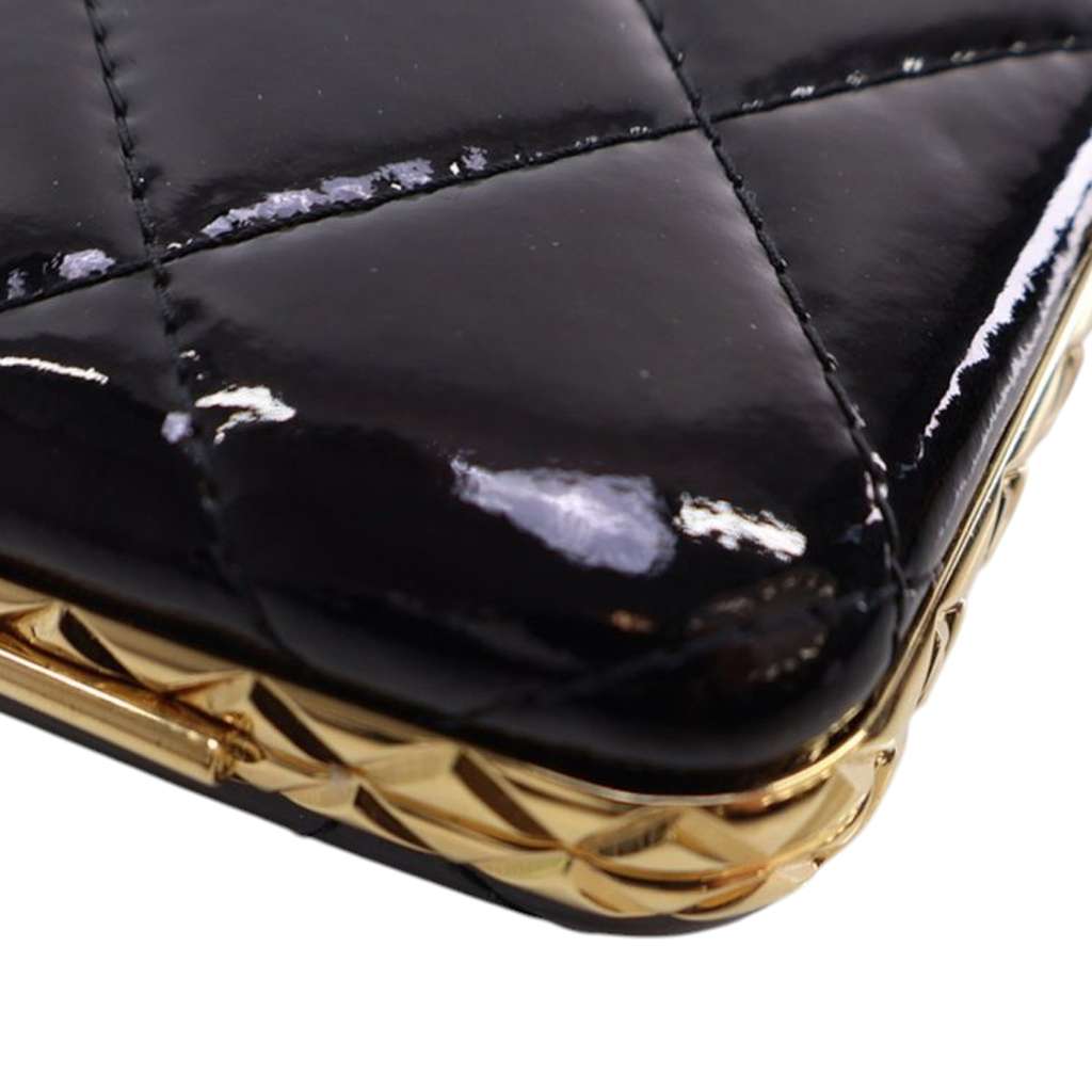 Chanel Small Glazed Goatskin Box With Chain - Image 11