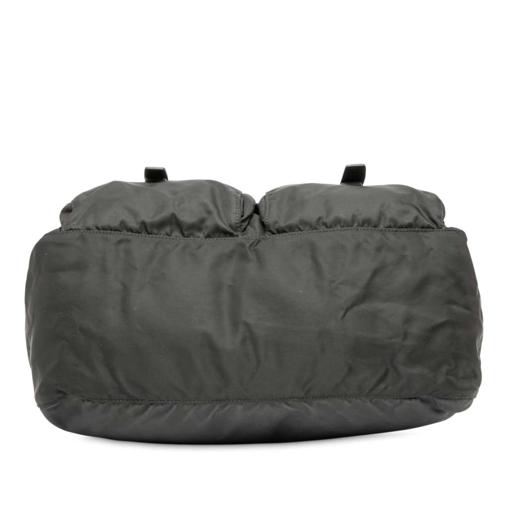 Prada Tessuto Zip Double Buckle Messenger Bag - Image 6