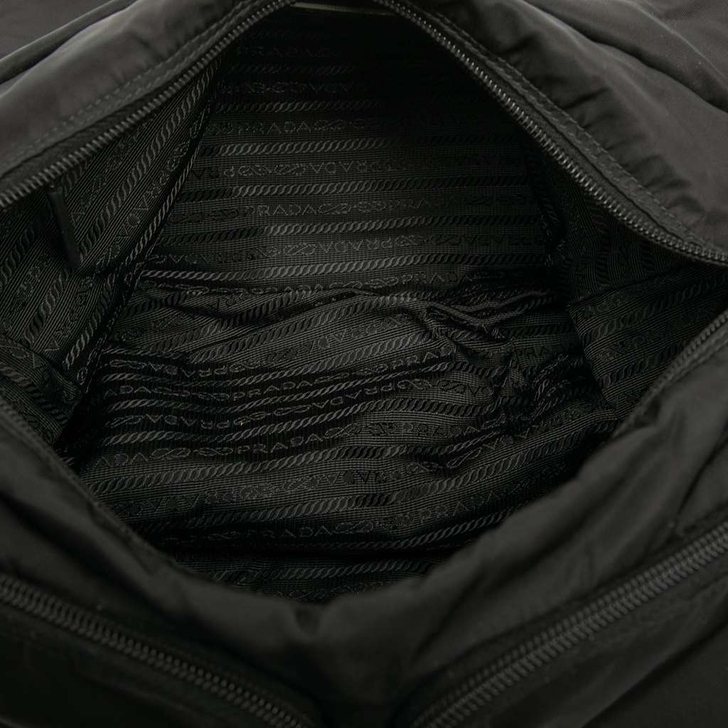 Prada Tessuto Zip Double Buckle Messenger Bag - 4