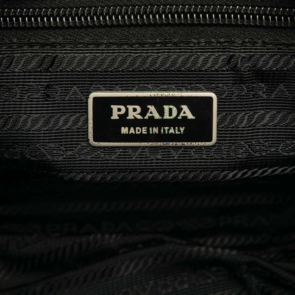 Prada Tessuto Zip Double Buckle Messenger Bag - Side view