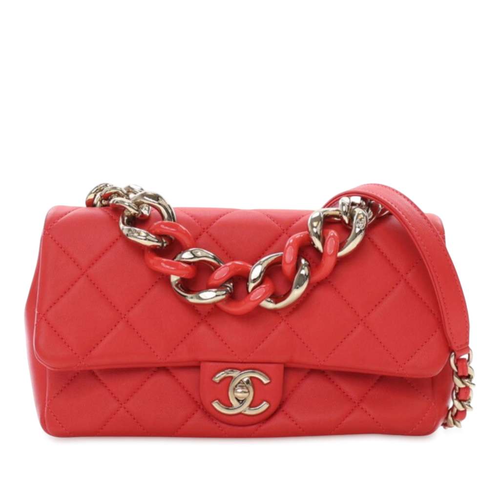 Chanel Small Lambskin Elegant Chain Single Flap