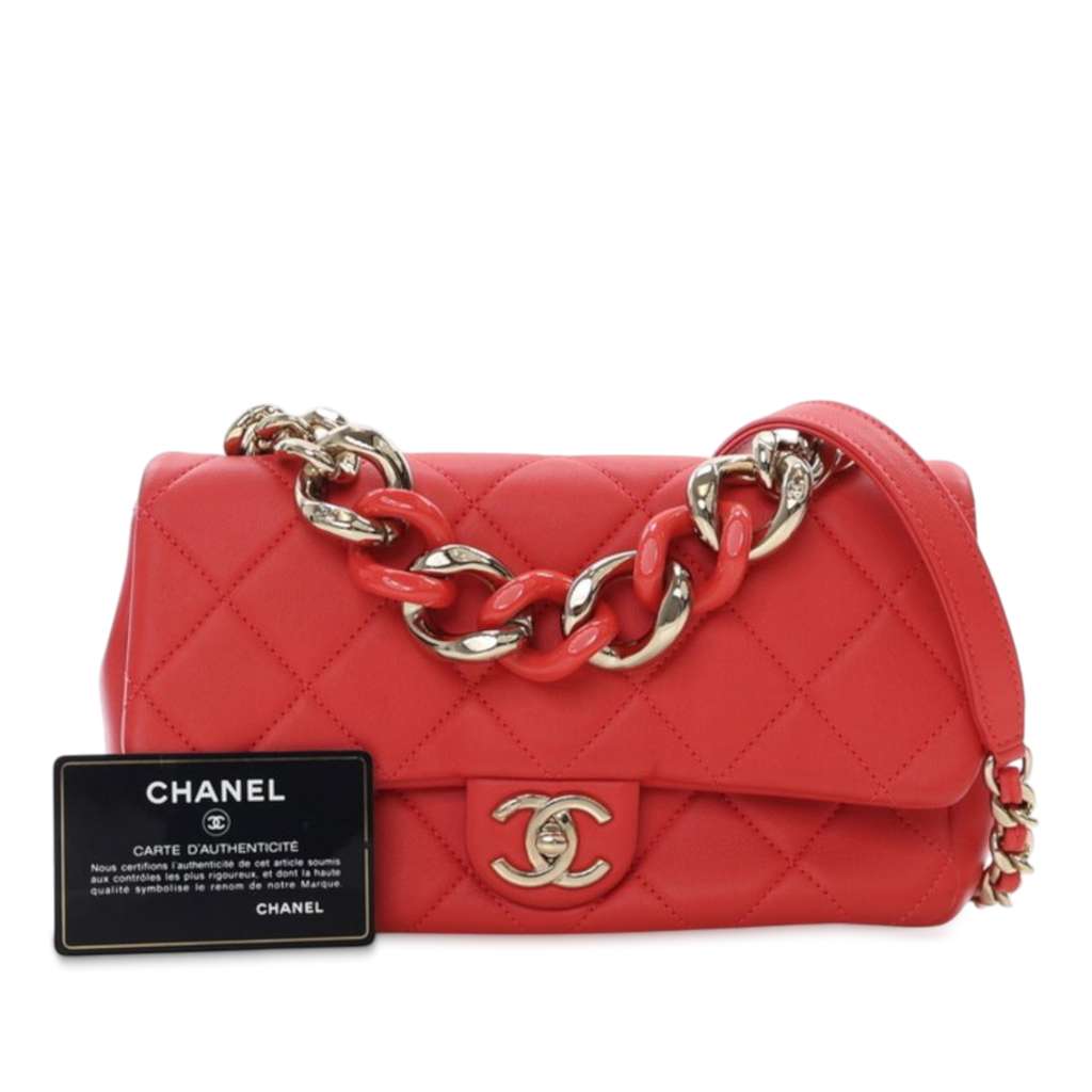Chanel Small Lambskin Elegant Chain Single Flap - Image 14