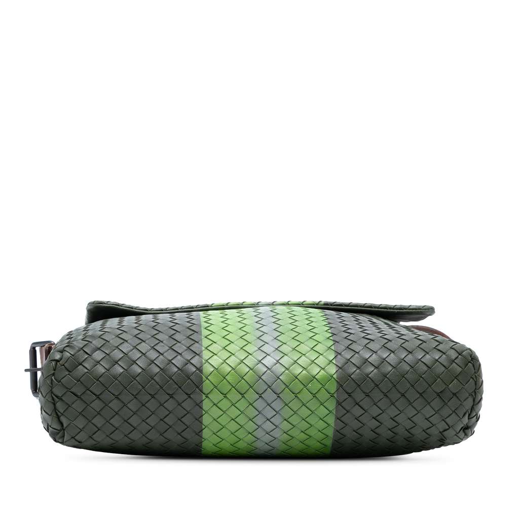 Bottega Veneta Nappa Intrecciato Stripes Messenger Bag - 3