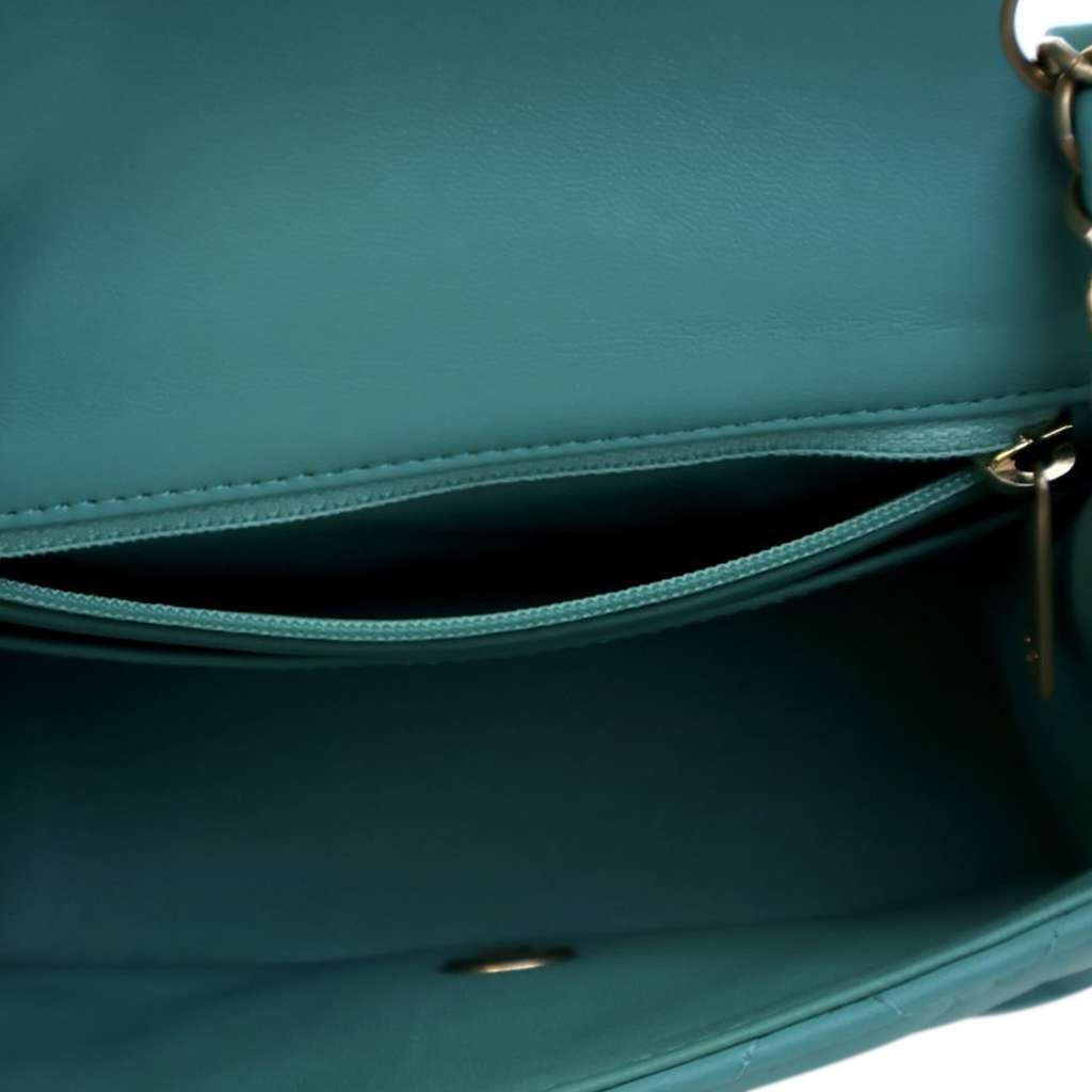 Chanel Mini Square Classic Lambskin Single Flap - Side view