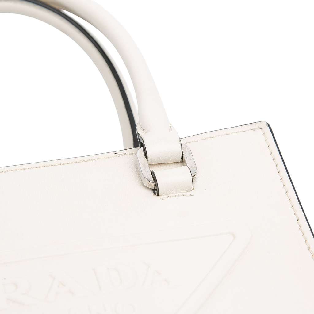 Prada Mini Soft Calf Logo Drill Satchel - Detail 1