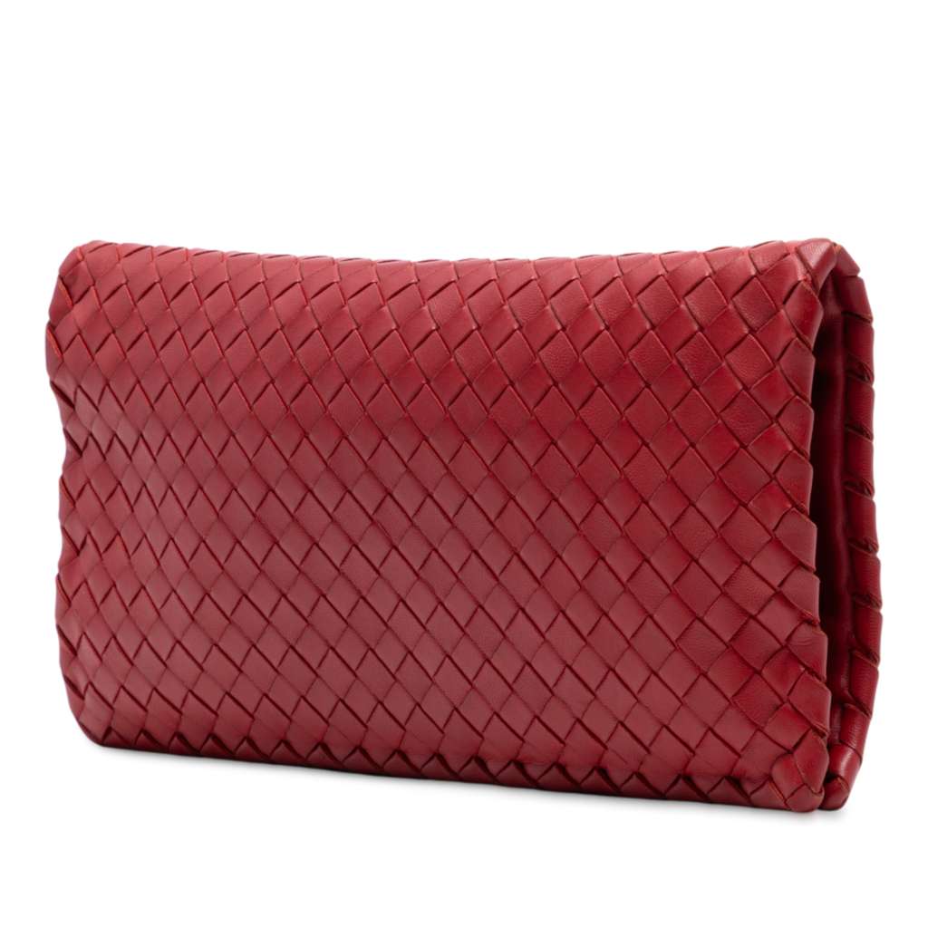 Bottega Veneta Nappa Intrecciato Turn Lock Clutch - Back view