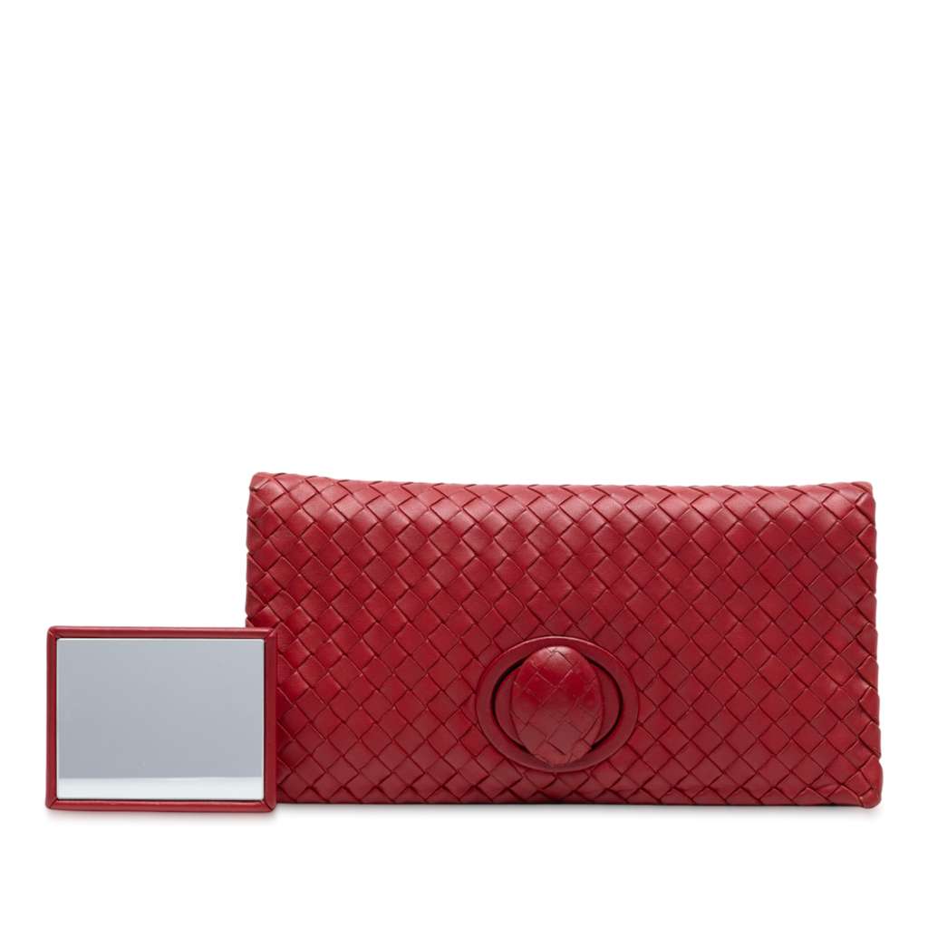Bottega Veneta Nappa Intrecciato Turn Lock Clutch - Image 10