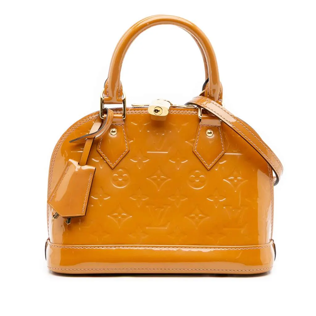 Louis Vuitton Monogram Vernis Alma BB Brown Leather Good - Front View