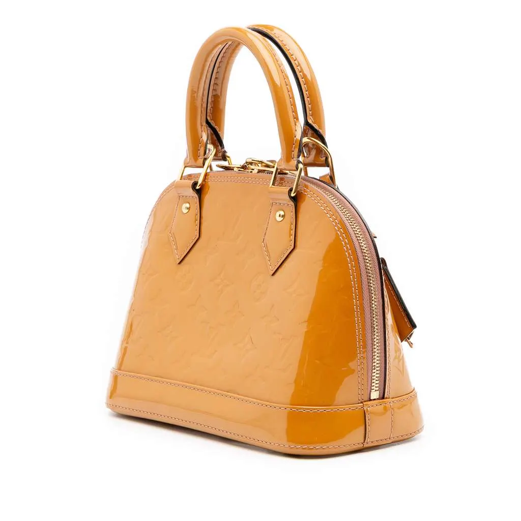 Louis Vuitton Monogram Vernis Alma BB Brown Leather Good - Back View
