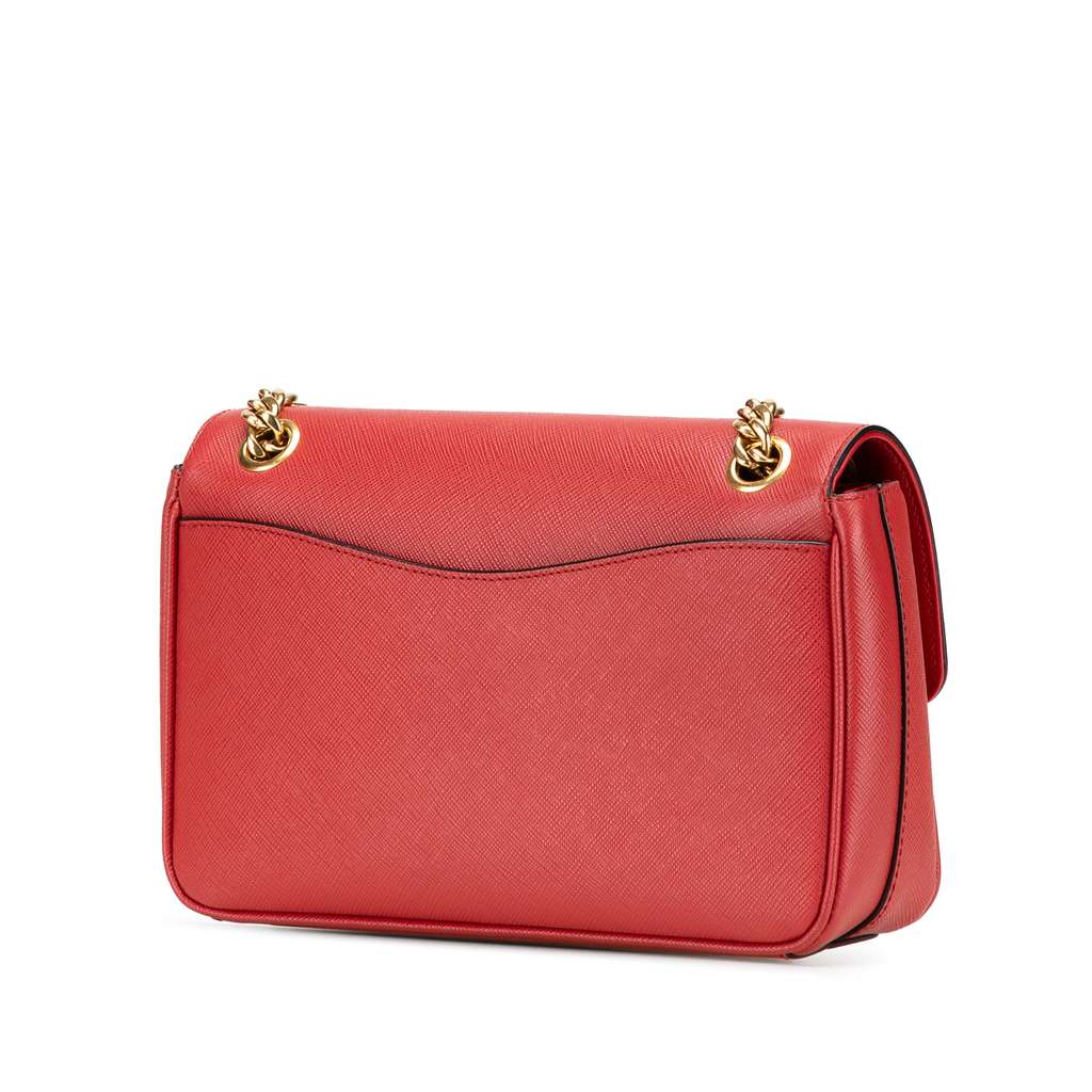 Prada Saffiano Pattina Chain Crossbody - Back view