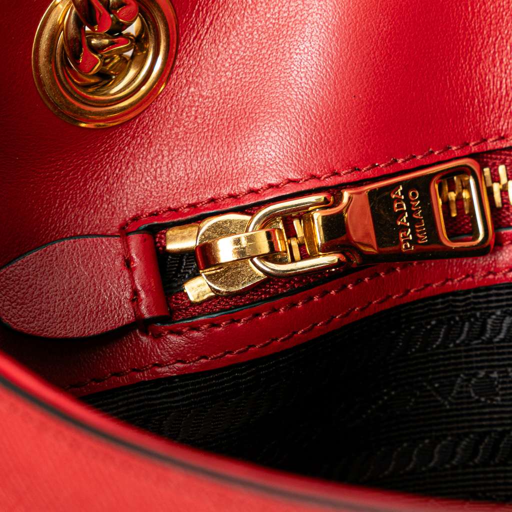 Prada Saffiano Pattina Chain Crossbody - Image 11