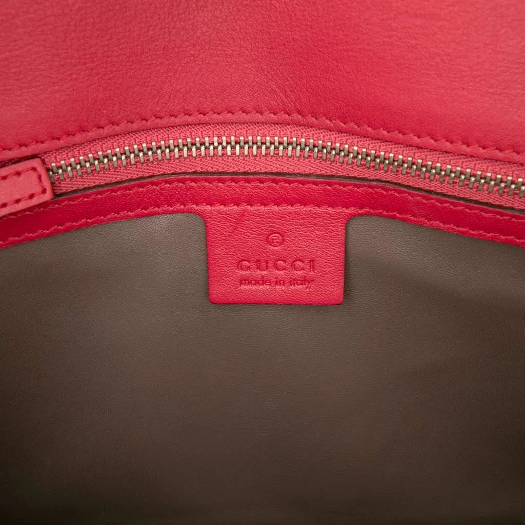 Gucci Medium Patent Dollar Interlocking G Crossbody Red Leather Good - Box View