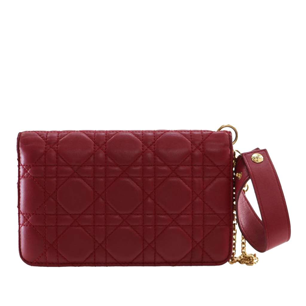 Dior Lambskin Cannage DiorAddict Wristlet Clutch - 4