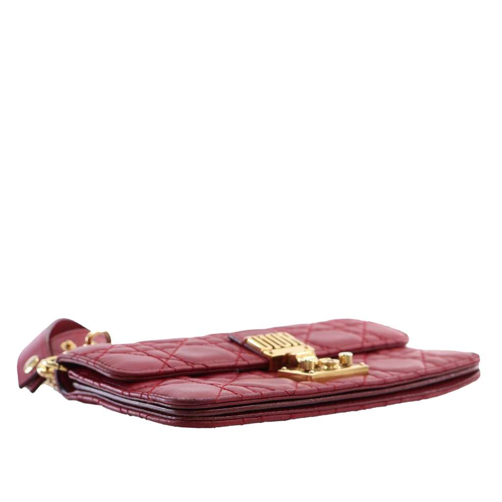 Dior Lambskin Cannage DiorAddict Wristlet Clutch - Side view