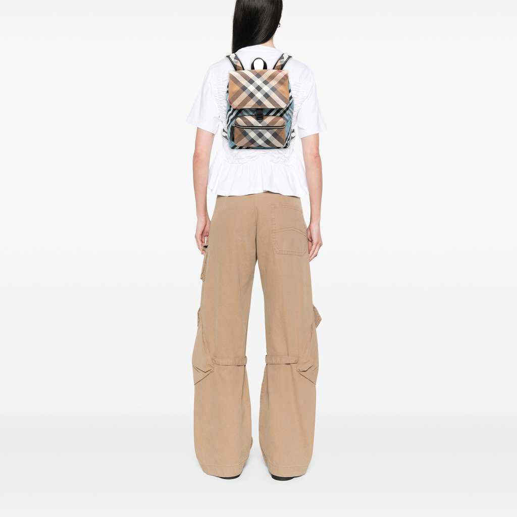 Burberry Supernova Check Canvas and Nylon Backpack - Image 11