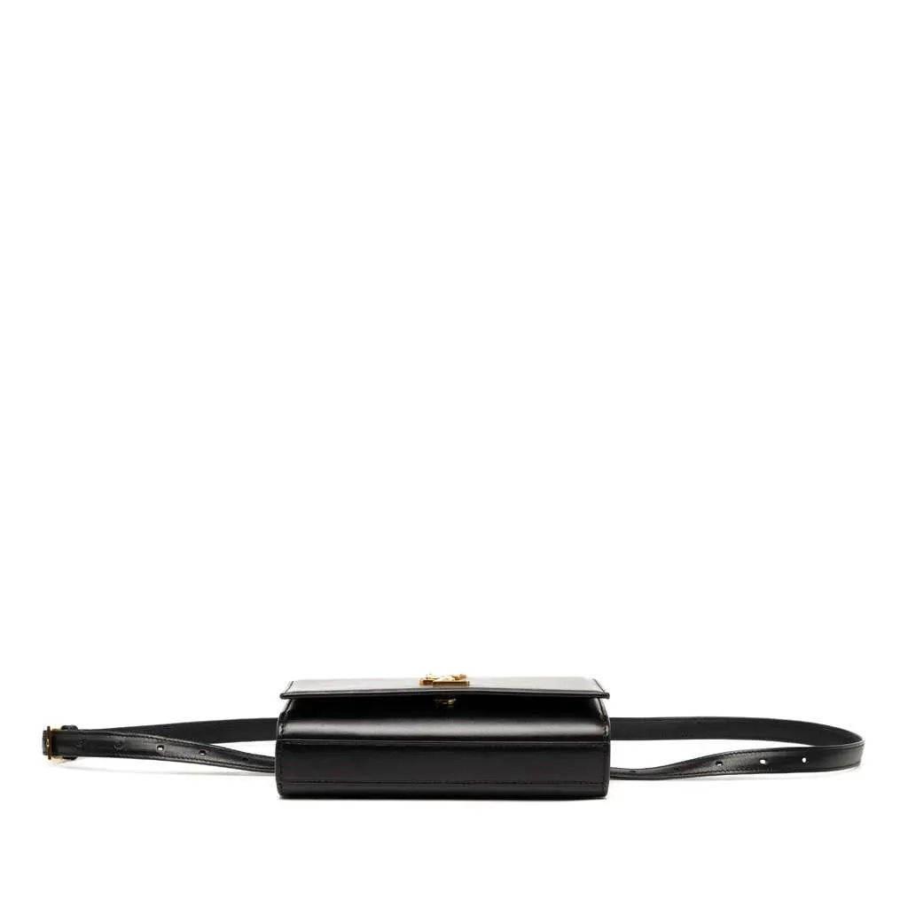 Saint Laurent Smooth Calfskin Monogram Kate Belt Bag Black Leather Good - Inside View
