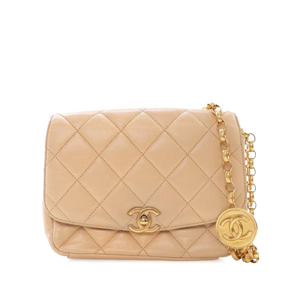 Chanel Medium Quilted Lambskin CC Coin Flap