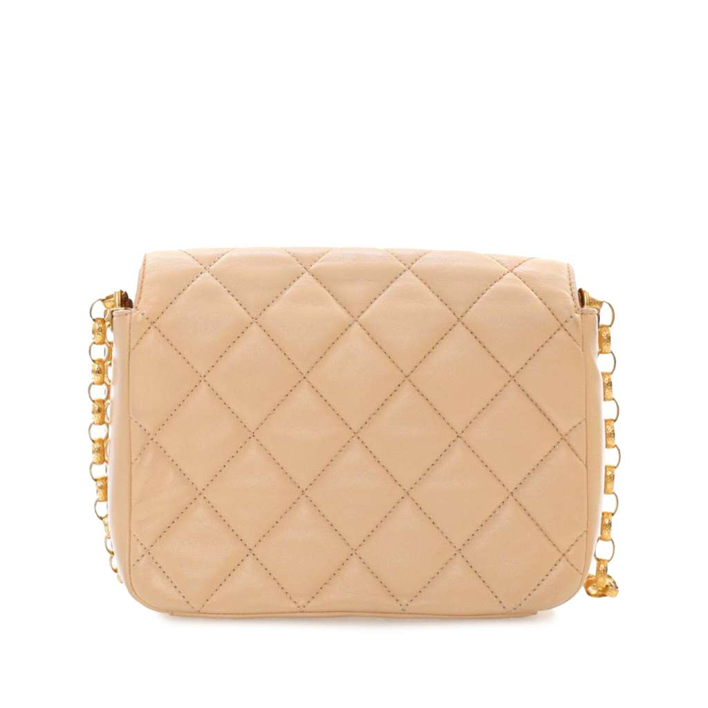 Chanel Medium Quilted Lambskin CC Coin Flap - Back view