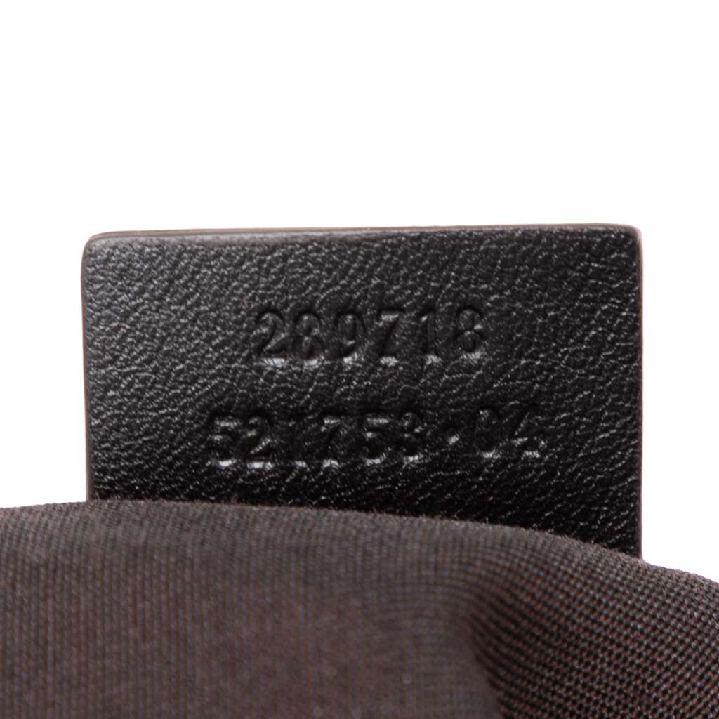 Gucci Embossed Leather Horsebit Satchel - Detail 1