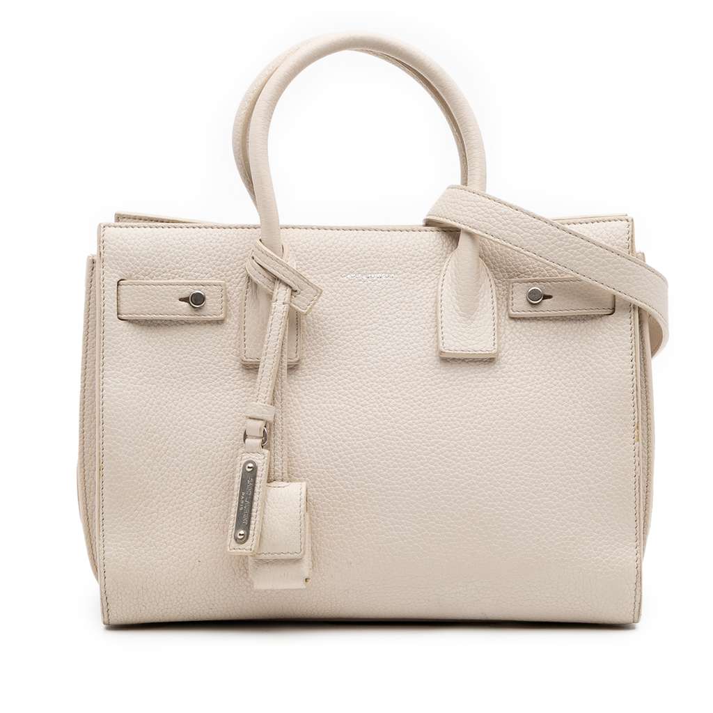 Saint Laurent Baby Grained Calfskin Sac de Jour Satchel