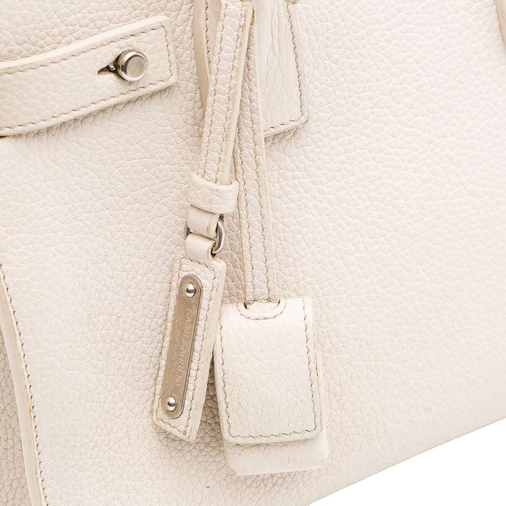 Saint Laurent Baby Grained Calfskin Sac de Jour Satchel - Image 10