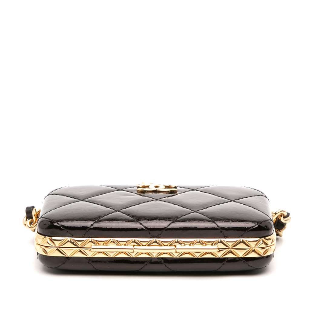 Chanel Small Glazed Goatskin Box With Chain - 3