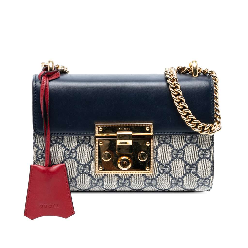 Gucci Small GG Supreme Padlock Crossbody