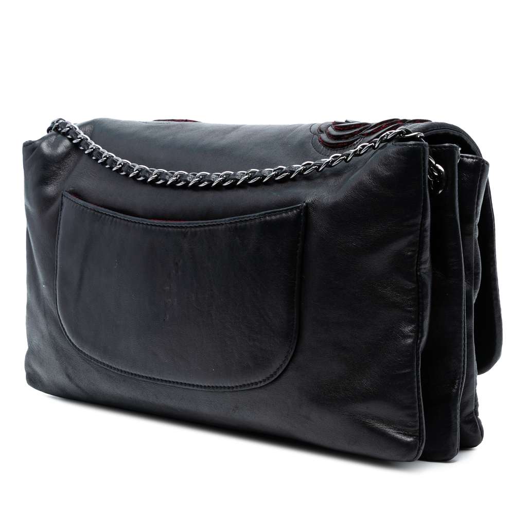 Chanel Lambskin and Tweed Camellia Petals Flap - 2