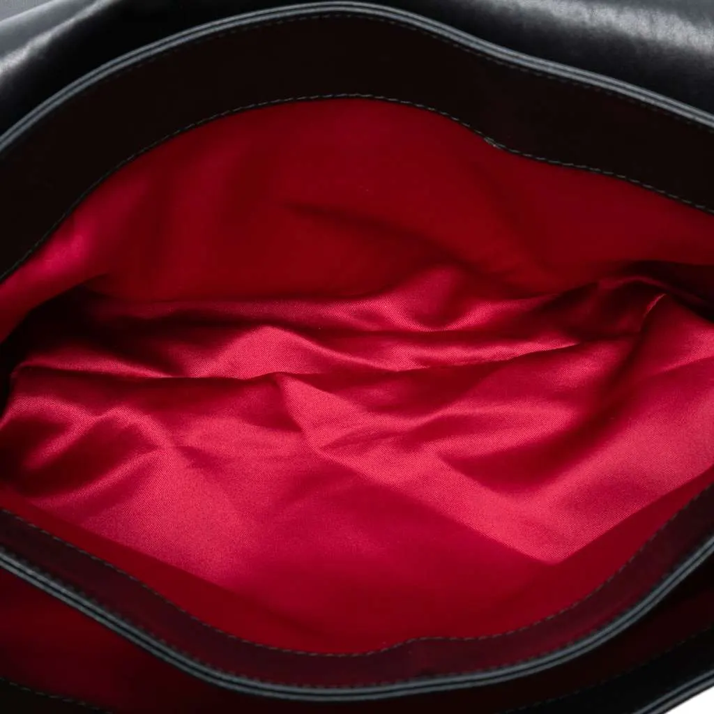 Chanel Lambskin and Tweed Camellia Petals Flap Black Leather Good - Model View
