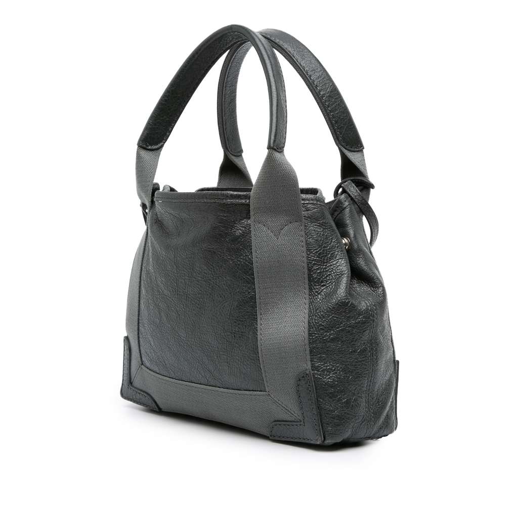 Balenciaga Leather Navy Cabas Satchel XS - Back view