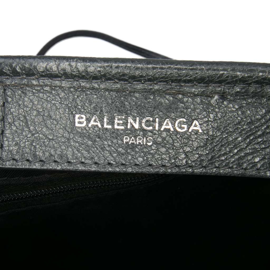 Balenciaga Leather Navy Cabas Satchel XS - Side view