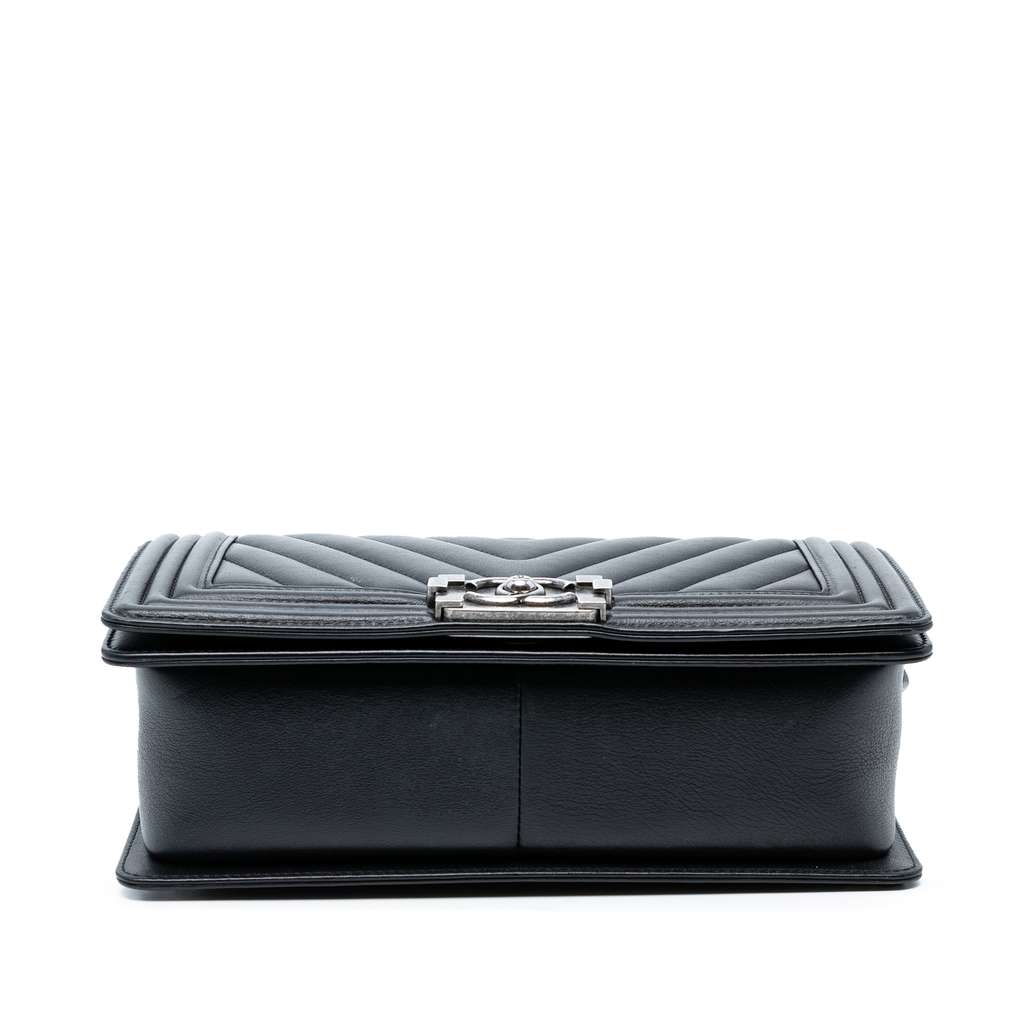Chanel Old Medium Chevron Lambskin Boy Flap - Image 6