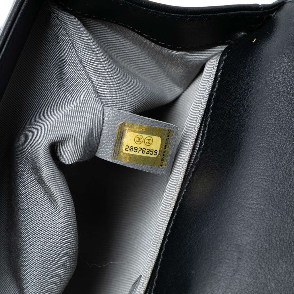 Chanel Old Medium Chevron Lambskin Boy Flap - Side view