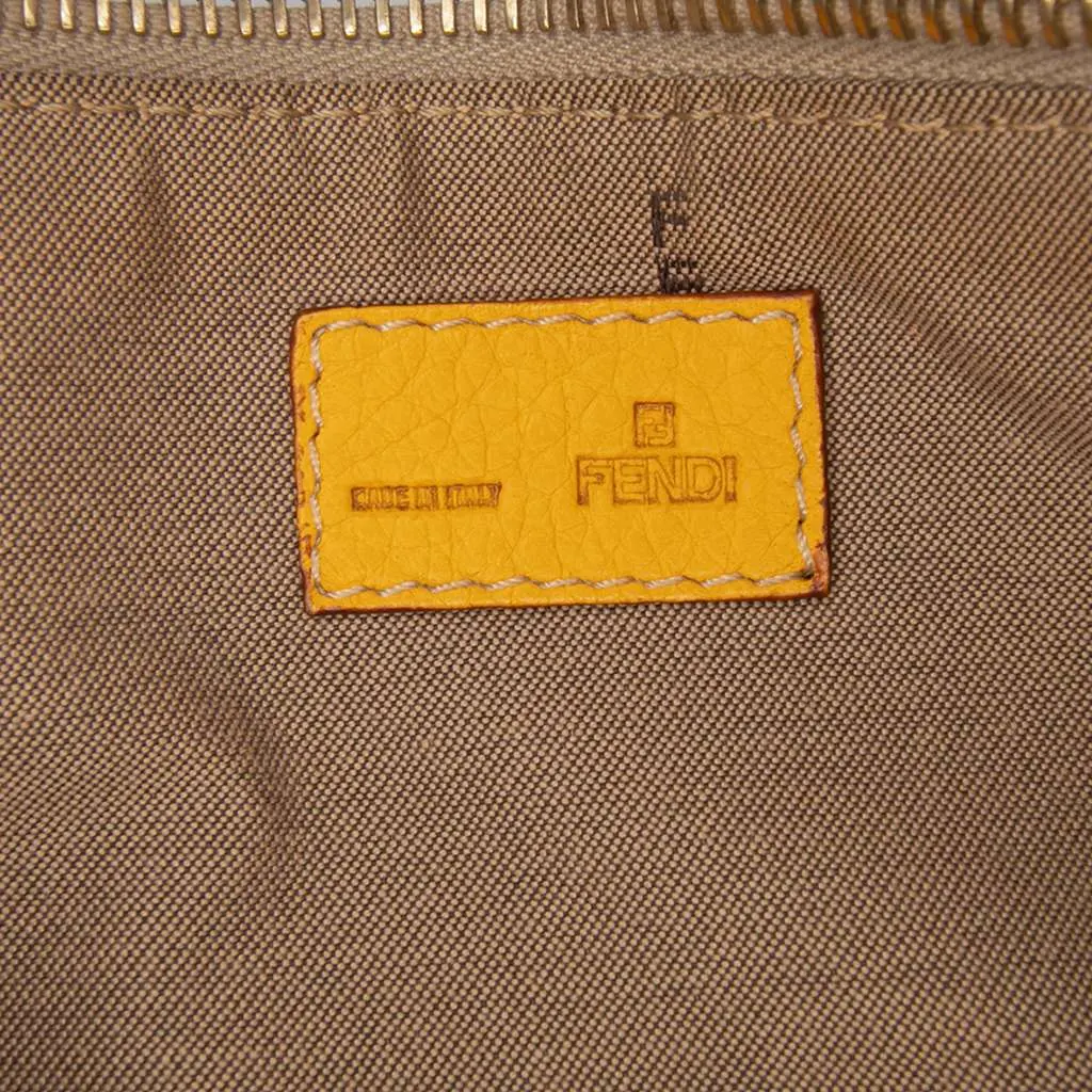 Fendi Zucchino Canvas Triple Strap Pochette Shoulder Bag Brown Canvas Good - Box View