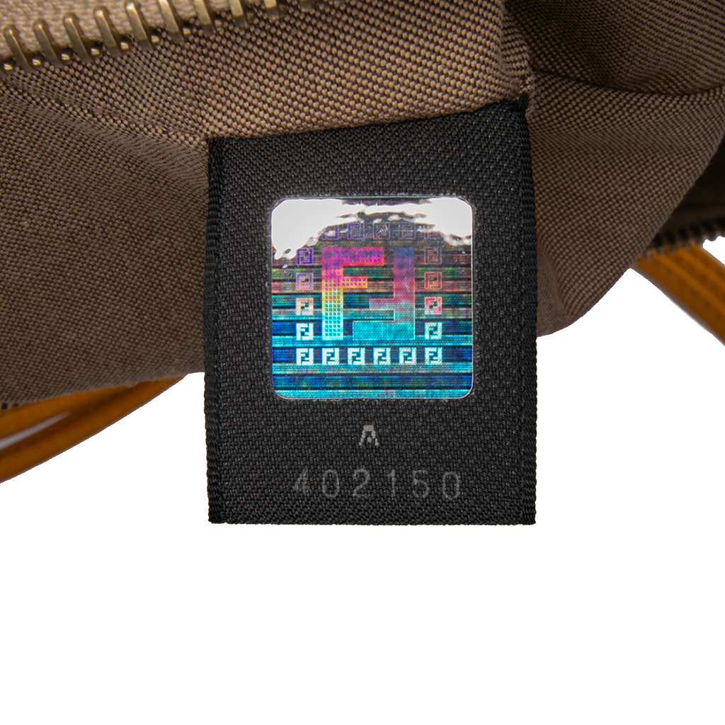 Fendi Zucchino Canvas Triple Strap Pochette Shoulder Bag - Detail 1