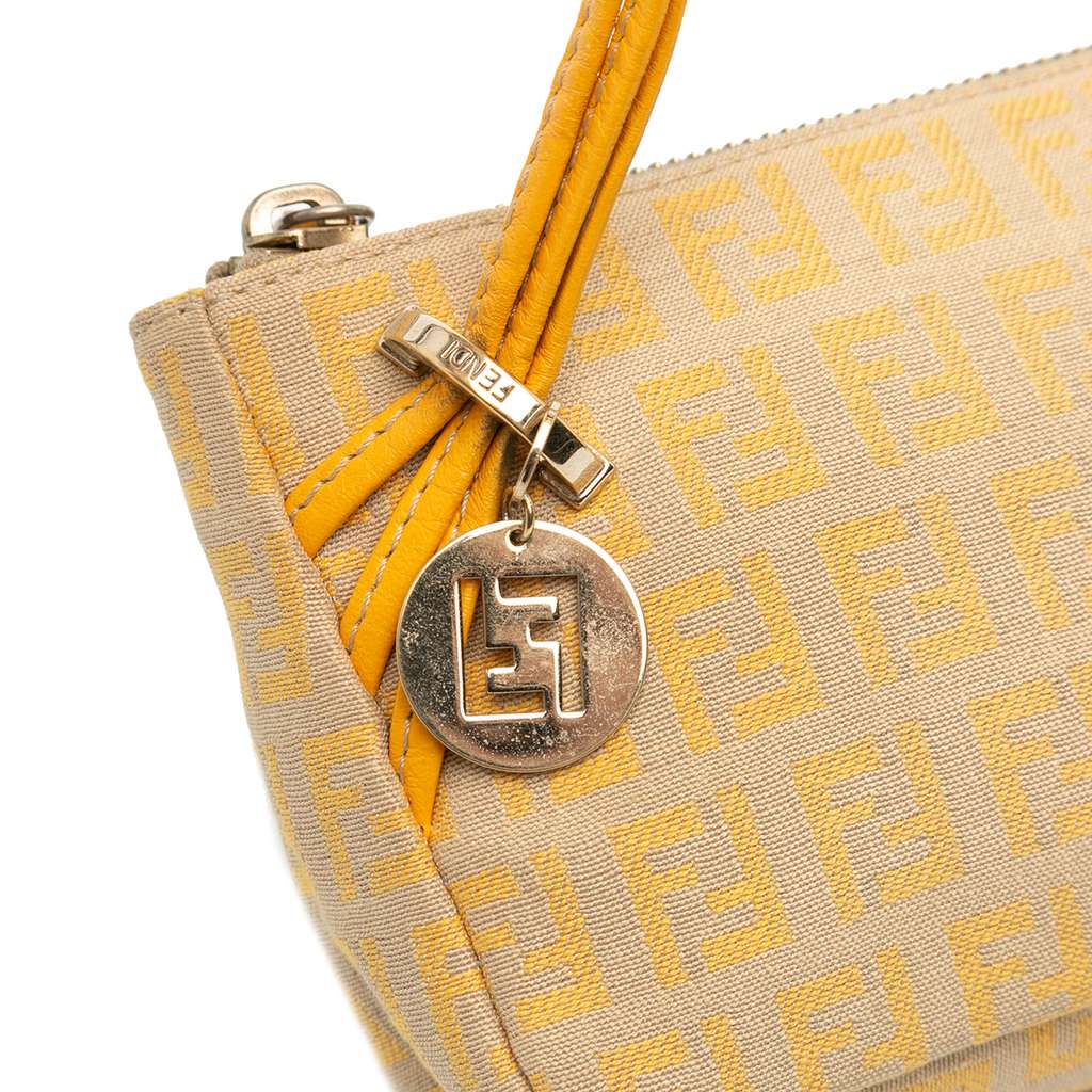 Fendi Zucchino Canvas Triple Strap Pochette Shoulder Bag - Detail 2