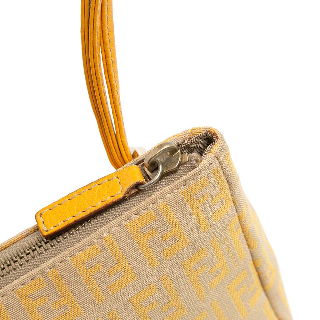 Fendi Zucchino Canvas Triple Strap Pochette Shoulder Bag - Image 10