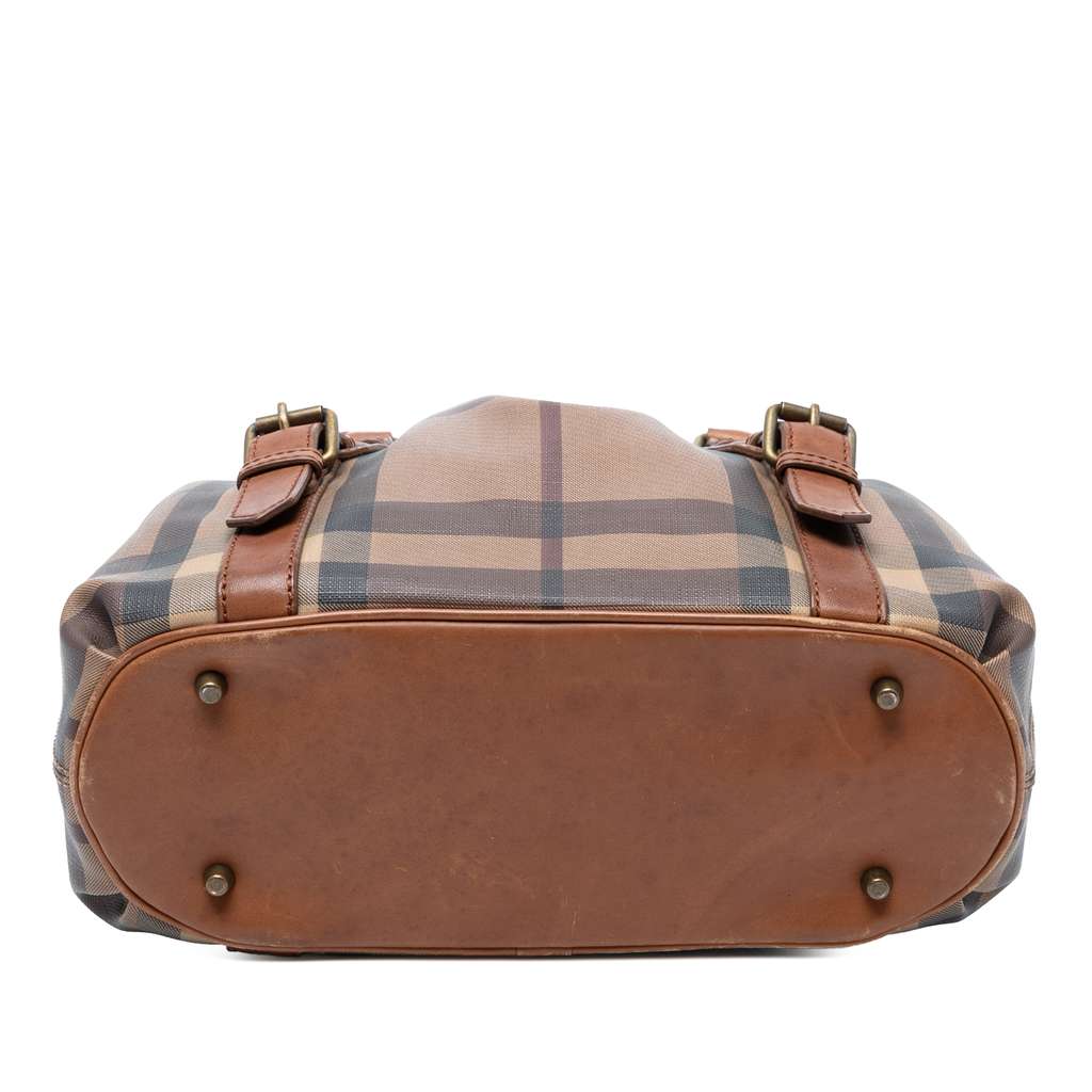 Burberry Smoke Check Coated Canvas Northfield Satchel - Image 6