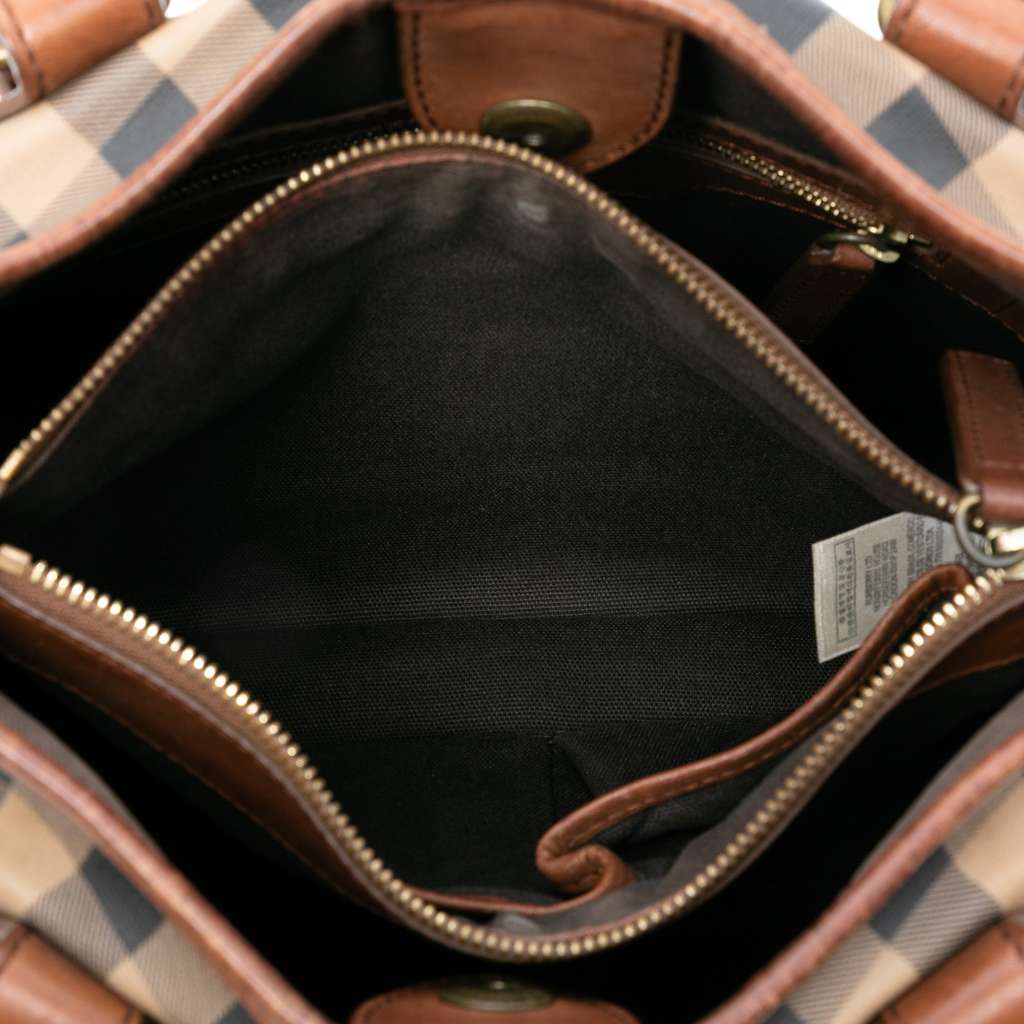 Burberry Smoke Check Coated Canvas Northfield Satchel - 4