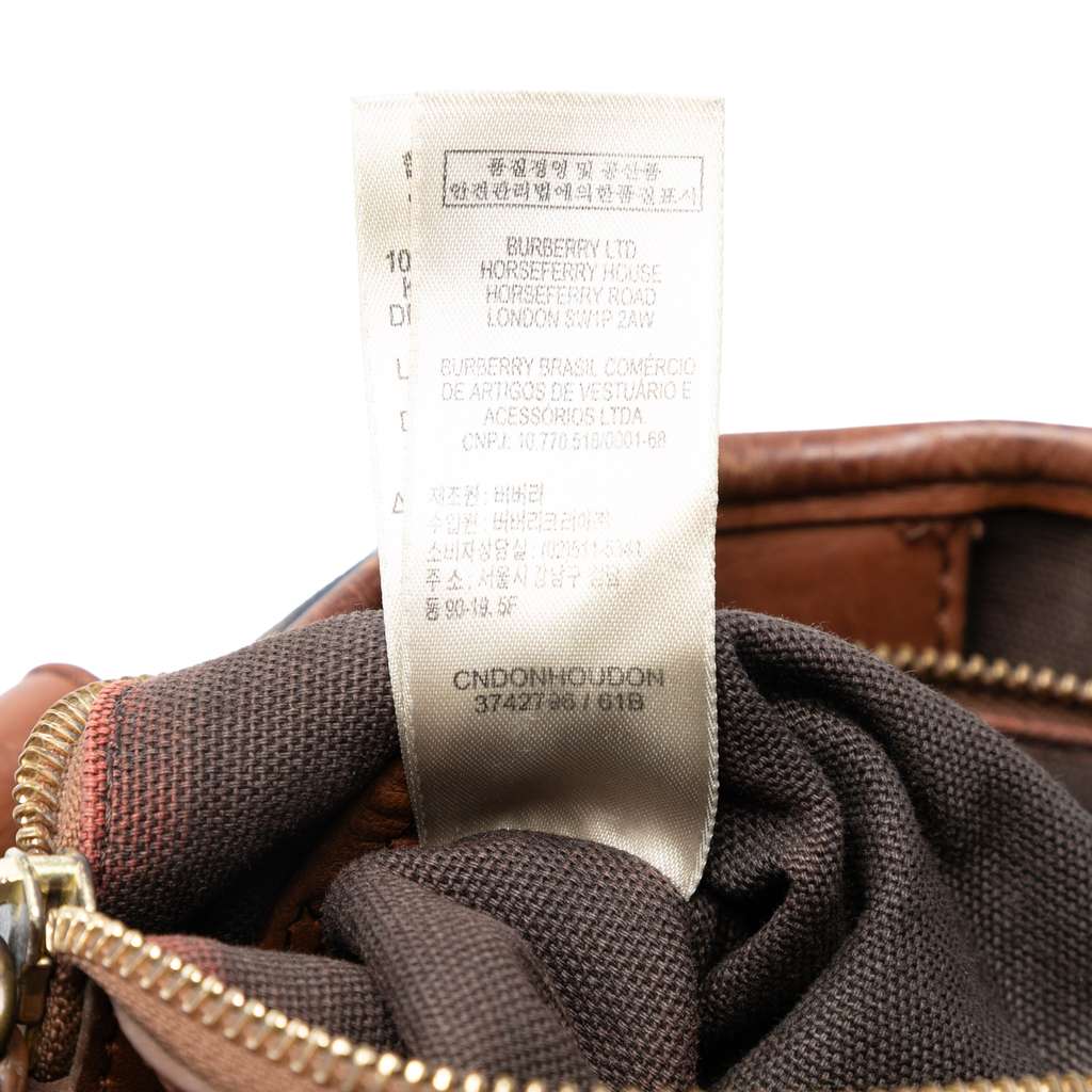 Burberry Smoke Check Coated Canvas Northfield Satchel - Detail 1