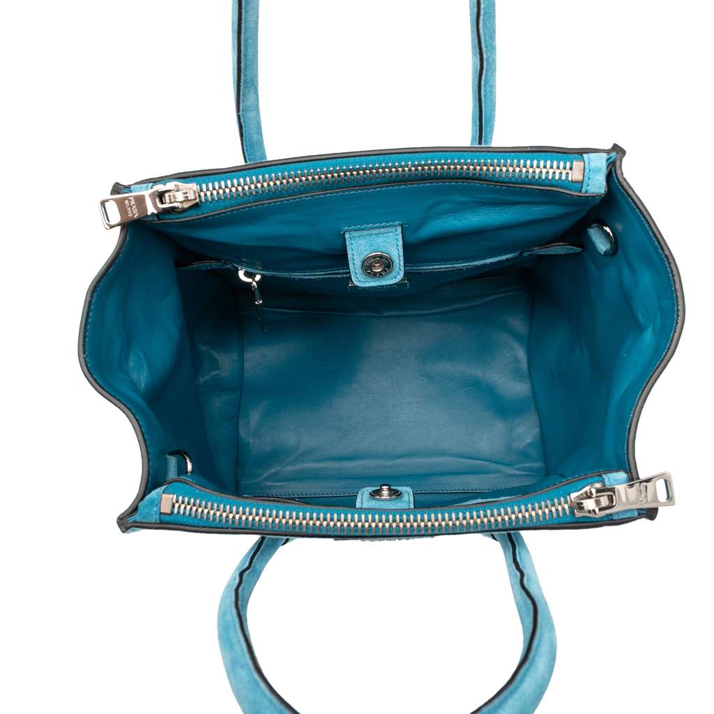 Prada Small Scamosciato Twin Pocket Satchel - 4