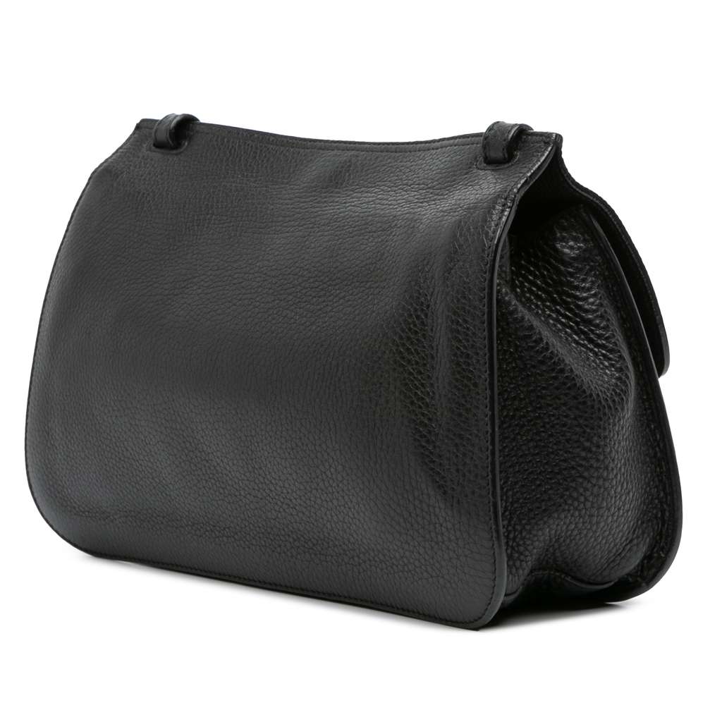 Gucci Medium Leather Bamboo Daily Crossbody - Back view