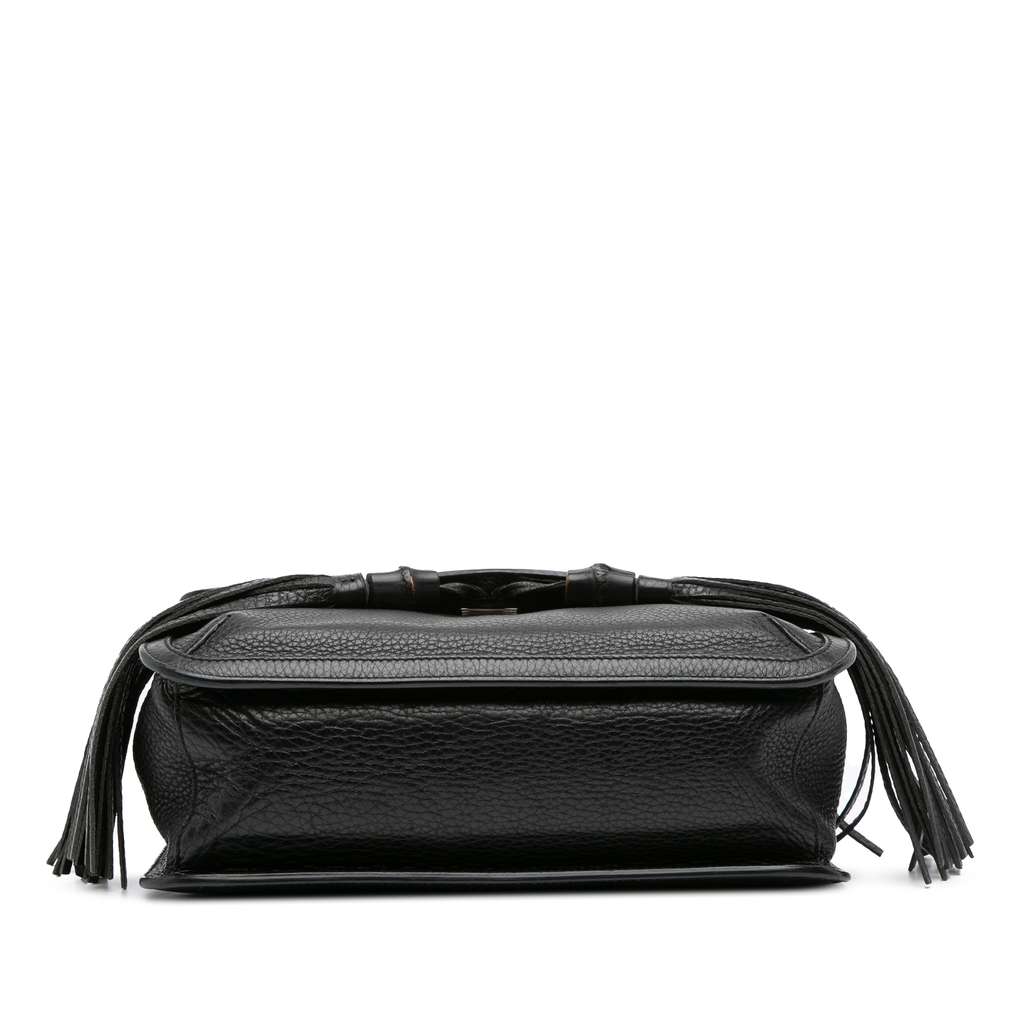 Gucci Medium Leather Bamboo Daily Crossbody - Image 6