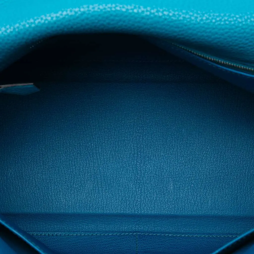 Hermès Togo Amazon Kelly II Retourne 32 Blue Leather Very good - Model View