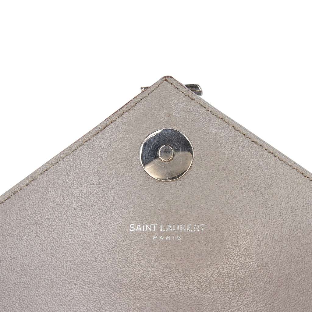 Saint Laurent Large Chevron Sheepskin Monogram College Satchel - Detail 1